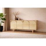 VM VERTEX MOBİLYA Venezia Ahşap Ayaklı Bohem Konsol Safir Meşe 150 cm - 45x150 - Kahverengi