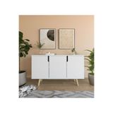 VM VERTEX MOBİLYA Verona 120 Cm Konsol, Kahve Köşesi, Tv Ünitesi, Çok Amaçlı Ahşap Ayaklı Konsol Beyaz Beyaz