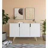 Vm Vertex Mobilya Verona 120 Cm Konsol, Kahve Köşesi, Tv Ünitesi, Çok Amaçlı Ahşap Ayaklı Konsol Beyaz