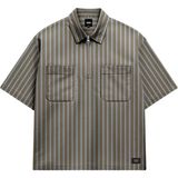 VN000T7NGD21 Vans Cropped Zip Ss Woven Erkek T-Shirt Antrasit - M