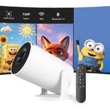 VNEIMQN Mini Projektör 4K HD 720P Taşınabilir Projektör Ev Sineması Video Projektörü 180 ANSI Lümen Taşınabilir 2.4/5G Dual WiFi 6 ve Bluetooth 180° Air Uzaktan Kumanda Döner ve Otomatik Trapez