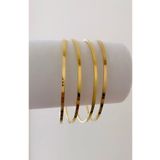 VNS Accessories Çelik Düz Model 4'lü Ajda Bilezik (6,5 cm)
