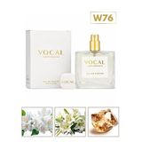 Vocal W76 Kadın Parfüm EDP, 50 ml, Yasemin Zambak, Kaşmeran Ahşap, Beyaz Amber