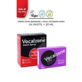 Vocalzone Frenk Üzümlü 24 Adet Pastil + Vocalzone Adult 20 ml Sprey