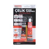 Vodabond 20+20 ml Seramik Ahşap Metal Plastik Cam Çelik Epoksi Yapıştırıcı Gri Renkli Mükemmel Boşluk Doldurma Özelliği ile
