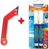 Vodaseal Beyaz Derz Kalemi 2li Set + Derz Kazıyıcı