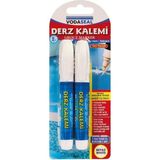 Vodaseal Çift Uçlu Su Bazlı Kokusuz Kalıcı Derz Kalemi Beyaz 2 Adet