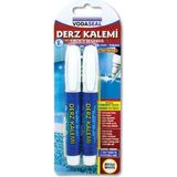 Vodaseal Derz Kalemi Beyaz 2'li Kokusuz Su Bazlı Dayanıklı Formül 3 Adet