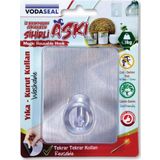VODASEAL İZ BIRAKMADAN SÖKÜLEBİLİR SİHİRLİ ASKI - KARE GRİ