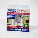 Vodaseal Kapı Pencere Bandı D Profil 6,25 mt Kahverengi