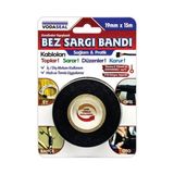 Vodaseal Yapışkanlı Bez Sargı Bandı Kablo Toplayıcı - 19 mm x 15 Mt. - Siyah