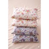VODDİ 4'lü Yastık Kılıfı Seti 50x70 cm - Çiçek Desenli Fermuarlı Yastık Kılıfı