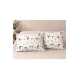 VODDİ Ayıcık Desen'li | 2 Adet | Fermuarlı | 50x70 Cm Yastık Kılıfı | Pamuklu