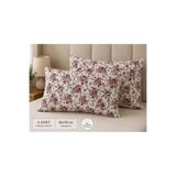 VODDİ Gül Desen'li | 2 Adet | Fermuarlı | 50x70 Cm Yastık Kılıfı | %70 Cotton