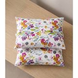 Voddi Lavanta Desen'li | 2 Adet | Fermuarlı | 50X70 cm Yastık Kılıfı | Pamuklu - Turuncu