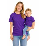 VODEXA Anne Çocuk Kombin Oversize Tişört Twin T-Shirt TEK RENK Baskılı (Tekli Fiyat)