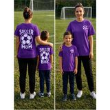 Vodexa Anne Çoçuk Oversize Tişört Kombin Twin T-Shirt %100 Pamuk Rahat Kalıp (Tekli Olarak Satılmaktadır) - 13 - 14 Yaş - Mor