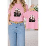 Vodexa Anne Kız Çocuk Kombin Oversize Tişört – Anne & Çocuk Twin T-Shirt Mama Mini Baskılı - 11 - 12 Yaş - Pembe
