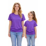 VODEXA Anne Kız Kombin sade Oversize Tişört Twin T-Shirt %100 Pamuk Rahat Kalıp (TEKLİ FİYAT)