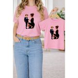 VODEXA Anne Oğul Kombin Oversize Tişört Twin T-Shirt %100 Pamuk Rahat Kalıp (TEKLİ FİYAT)