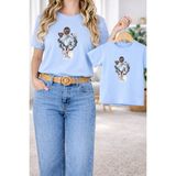 Vodexa Anne Ünisex Çocuk Kombin Oversize-Anne & Çocuk Twin T-Shirt Kız Erkek Annesi Baskılı - 13 - 14 Yaş - Mavi