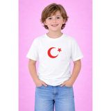 Vodexa Ünisex Türkiye Baskılı Çocuk Tişört %100 Pamuk Yazlık Çocuk T-Shirt - 9 - 10 Yaş - Beyaz