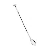VODİNOX Bar Kokteyl Kaşığı Profesyonel Paslanmaz Çelik 28 cm Twisted Tokmaklı