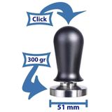 VODİNOX Cafe Barista Ekipmanları Kahve Espresso Tamper Temper İnox Paslanmaz Saplı Click Klikli 51 mm