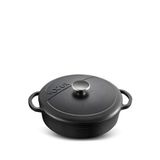 Voeux Kitchenware Elegance Siyah 24 cm Sığ Döküm Tencere