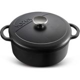 Voeux Kitchenware Elegance Siyah 28 cm Derin Döküm Tencere