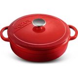 Voeux Kitchenware L'amour Kırmızı 28 cm Sığ Döküm Tencere