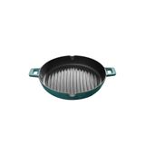 Voeux Kitchenware Profond Turkuaz Döküm Yuvarlak Izgara 30 cm Tava
