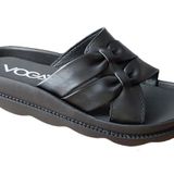 Voga 171200 Siyah Cilt Comfort Casual Anatomik Günlük Terlik