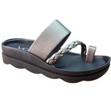 Voga 1724 Platin Cilt Parmak Arası Comfort Casual Anaatomik Terlik