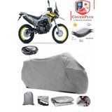 Voge 300 Gy Branda Gri Arka Çanta Uyumlu(Topcase) Motosiket Brandası Motor Örtüsü Çadır Su Geçirmez Motosiklet Kılıfı Motor Brandası,lastikli,taşıma Torbalı
