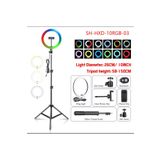 Voground 10in 26 cm RGB Selfie Halka Işık Tripod halkalı telefon kılıfı Tutucu Fotoğraf RingLight Renkli Led