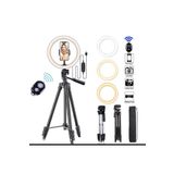 Voground 26cm fotoğraf halka reaing fill Led halka Bluetooth kumanda Tripod ayak YouTube tiktok inful