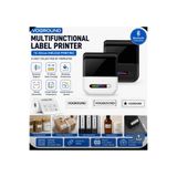 Voground Bluetooth Termal Etiket Yazıcı 15-50 mm Mini Label Printer Mürekkepsiz Kargo Barkod Etiket Baskı