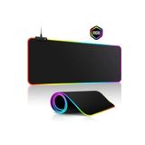 Voground Rgb Led Gaming Mousepad Siyah Kaymaz Su Geçirmez Xl Mause Pad 80x30 Cm