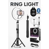 Voground Ring Light Led Işıklı Tripod 10 Inç Halka Youtuber Tiktok Video Makyaj Işığı Ayaklı 10 Inç