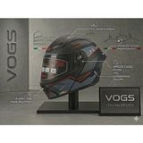 Vogs WS-210 Güneş Vizörlü Çene Açılır Kask (Şeffaf Vizörlü) Kask Siyah Kırmızı F1 - XL