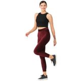 VOGSİNG 618 Fitilli Kadife Tayt, Bordo, L Beden, Kadın
