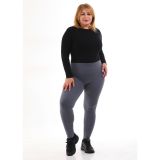 Vogsing Kadın Tayt, Füme Renk, 3XL-4XL-5XL, Geniş Fitilli Şardonlu, Yüksek Bel, Esnek Kumaş, Rahat Kalıp (4XL)
