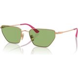 Vogue 4316-S 5152/2 56-0 Kadın Güneş Gözlüğü Altın Çerçeve ile UV 400 Filtreli Yeşil Cam