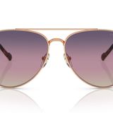 Vogue Eyewear Erkek Vo4290s Aviator Güneş Gözlüğü, Gül Altın/Trigradient Kahverengi/Menekşe/Mavi, 60 mm