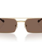 Vogue Eyewear Erkek Vo4309s Dikdörtgen Güneş Gözlüğü, Altın, 55 mm