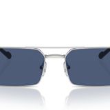 Vogue Eyewear Erkek Vo4309s Dikdörtgen Güneş Gözlüğü, Gümüş, 55 mm