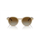 Vogue Eyewear Erkek Vo5327s Yuvarlak Güneş Gözlüğü, Opal Bej/Polarize Kahverengi Gradyan, 51 mm