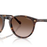 Vogue Eyewear Erkek Vo5599s Yuvarlak Güneş Gözlüğü, Koyu Havana/Gradyan Kahverengi, 53 mm