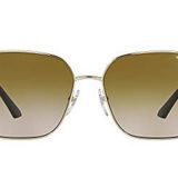 Vogue Eyewear Kadın Güneş Gözlüğü Soluk Altın Çerçeve, Kahverengi Gradyan Lensler, 58MM, Kahverengi Gradyan, 58 mm